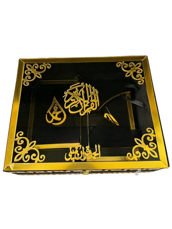 Black Shaneel Glass Box with Rehal