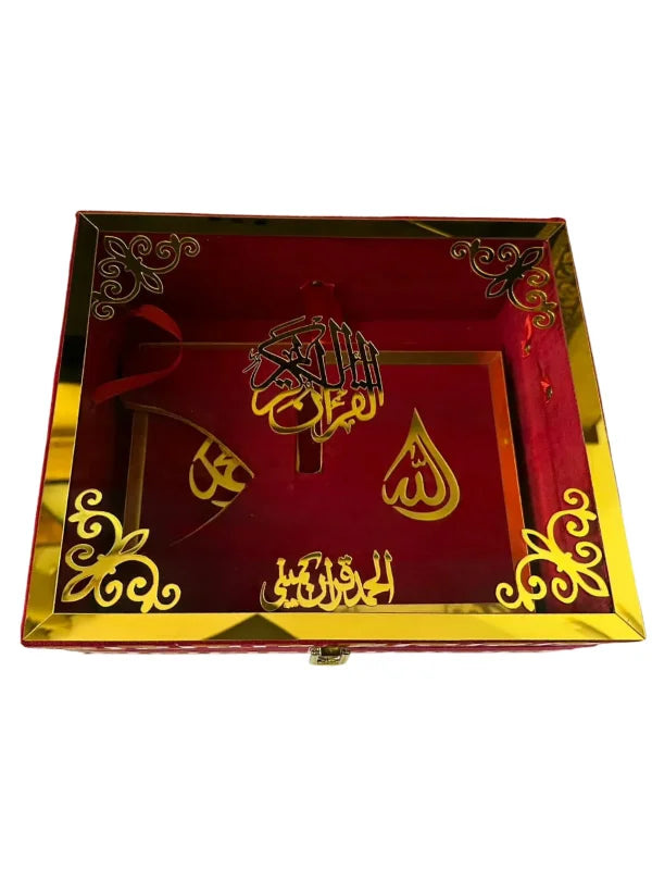 Red Shaneel Glass Box with Rehal