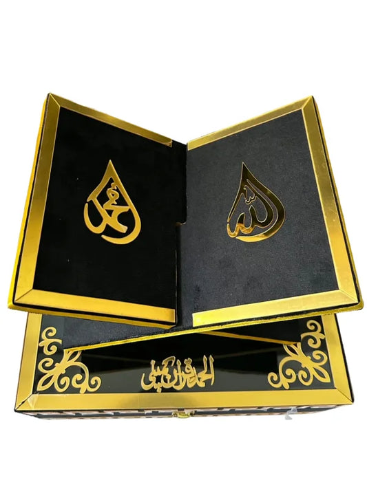 Black Shaneel Glass Box with Rehal Pakistan