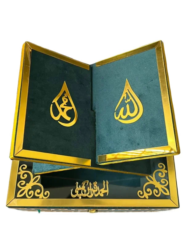 Green Shaneel Glass Box with Rehal Pakistan